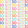 '30 Today' 30th Birthday Wrapping Paper Set, thumbnail 4 of 5