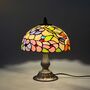 Floral Tiffany Table Lamp, Home Decor, Handmade Antique, thumbnail 10 of 12