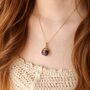 Ruby Gemstone Necklace July Birthstone Pendant, thumbnail 1 of 6