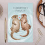 Personalised Notebook With Floating Otters, thumbnail 1 of 4