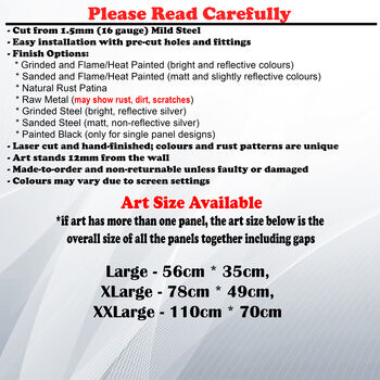 Metal Bonsai Tree Hanging Wall Art For Living Room Or Garden, 2 of 11