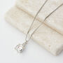Silver Square Swarovski Crystal Necklace, thumbnail 3 of 3