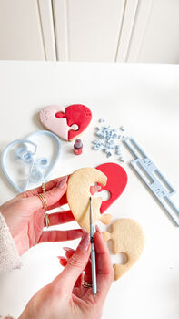 Valentine's Heart Puzzle Biscuit Baking And Decorating Kit, 4 of 8