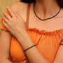 Sterling Silver Black Natural Spinel Bracelet, thumbnail 5 of 5
