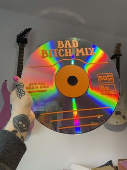 Bad Bitch CD Style Upccyled 12' Laser Disc Decor, 4 of 8