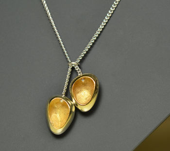 'Hidden Treasure' Silver Double Pendant Necklace, 3 of 11