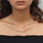 Fine Box Chain Curve Necklace, thumbnail 2 of 6