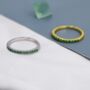 Emerald Green Half Eternity Ring, thumbnail 6 of 11