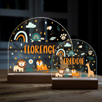 Personalised Safari Animals Night Light For Children, 4 of 7