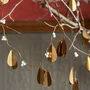 Mistletoe Garland With Antiqued Brass Leaves, thumbnail 2 of 5