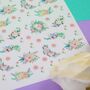 Watercolour Floral Themed A4 Icing Sheet, thumbnail 5 of 5