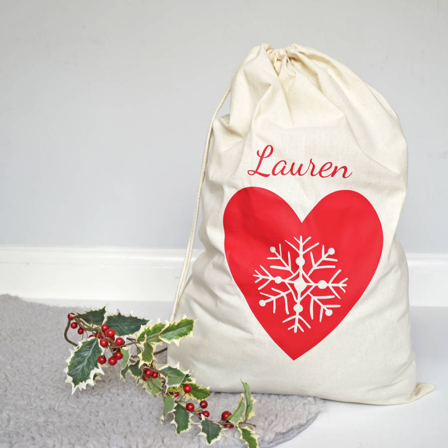 personalised traditional christmas sack by solesmith personalised traditional christmas sack by solesmith