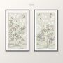 Peony And Butterfly Chinoiserie Set Of Two Prints, thumbnail 4 of 5