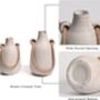 Farmhouse Beige Ceramic Vases Set Of Two, thumbnail 2 of 3