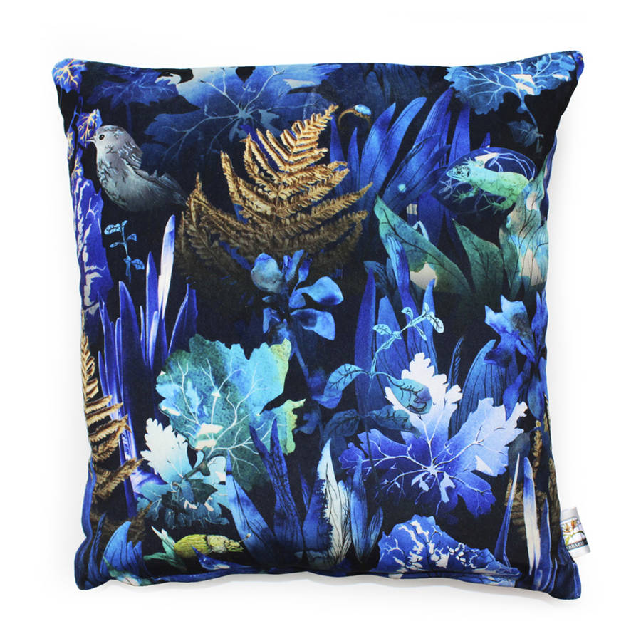 Woodland Undergrowth Botanical Cushion By Terrarium Designs