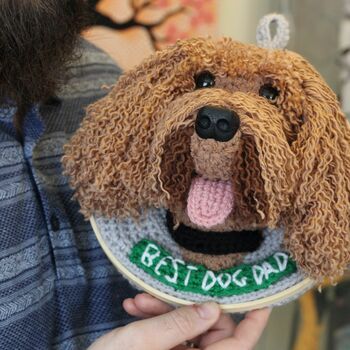 Personalised Crocheted 'Best Dog Dad' Wall Hanging, 2 of 4