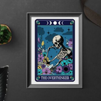 Tarot Style Typographical Print The Overthinker, 2 of 6