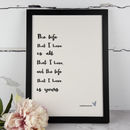 A4 Love Poem Print 'the Life That I Have' By A Touch Of Verse ...