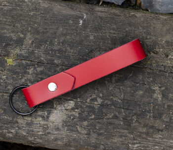 Personalised English Leather Keyring Outdoor Fathers Day Gift, 5 of 7