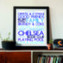 Personalised 'Favourite Things' Framed Print: Blues, thumbnail 6 of 6