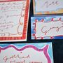 Recycled Wiggly Line Menu And Place Card Set, thumbnail 7 of 12