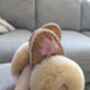 Luxury Sheepskin Mules Pastel Petal, thumbnail 9 of 11