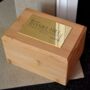 Personalised Eco Friendly Urn – Bamboo Urn With Modern Engraving, thumbnail 1 of 4