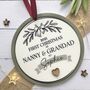 First Christmas As Grandparents Personalised Decoration, thumbnail 1 of 3