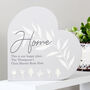 Personalised Leaf Detail Free Standing Heart Ornament, thumbnail 4 of 9