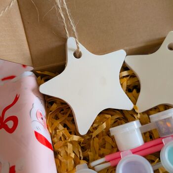 Paint Your Own Star Shape Hanging Decorations, 4 of 4