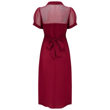 Florance Dress In Windsor Wine Vintage 1940s Style, 2 of 3