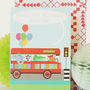 Personalised Bubble Animal Bus Card, thumbnail 1 of 3