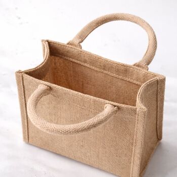 Personalised Square Jute Bag, 2 of 5