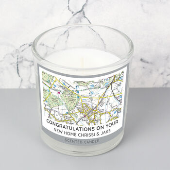 Personalised New Home Map Candle, 2 of 6