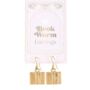 Bookworm W Earrings, thumbnail 2 of 3