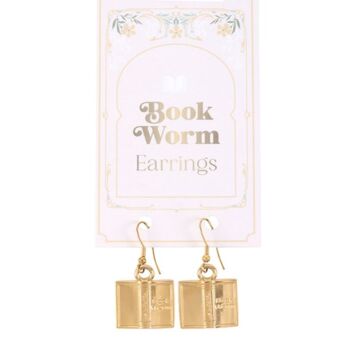 Bookworm W Earrings, 2 of 3