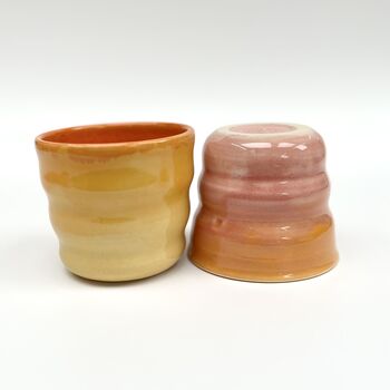 Sunrise Wavy Mini Ceramic Tumbler, 10 of 11