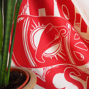 Hot Sauce On Everything Cotton Tea Towel, 3 of 3