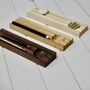 Personalised Wooden Pencil Tray With Storage Dish, thumbnail 4 of 8