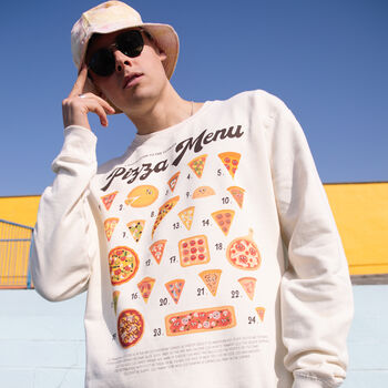 Pizza Menu Guide Men’s Graphic Sweatshirt, 2 of 3