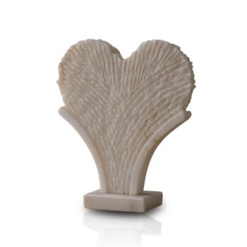 White Marble Palm Fan Sculpture, 2 of 5