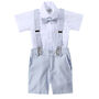Ring Bearer Linen Blend 4pc Outfit With Brace, thumbnail 3 of 4