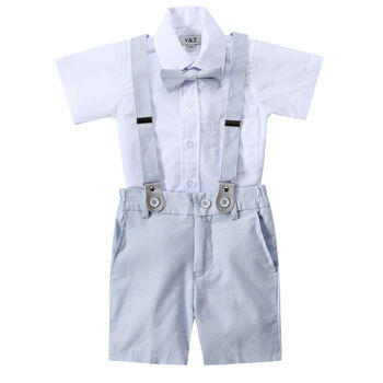 Ring Bearer Linen Blend 4pc Outfit With Brace, 3 of 4