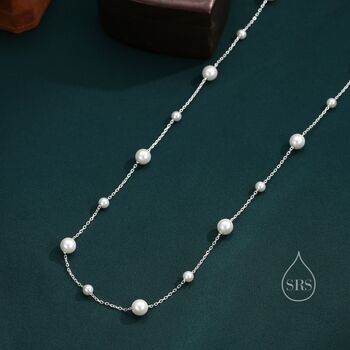 Sterling Silver Mother Of Pearl Two Way Necklace, 6 of 11