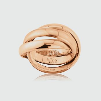 Walton Rose Gold Russian Wedding Ring 3mm, 3 of 4