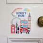 Personalised London Bus Bedroom Door Sign, thumbnail 10 of 12