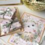 Gold Folksy Floral Huggie Earrings, thumbnail 7 of 8