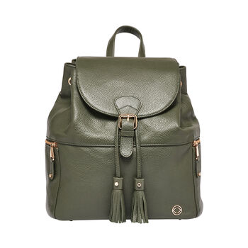 Thor Olive Leather Backpack, 2 of 11
