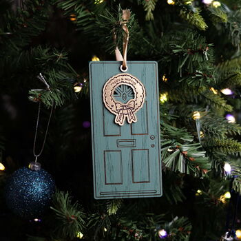 Personalised Christmas Front Door Ornament – New Home And Couples Keepsake, 9 of 11