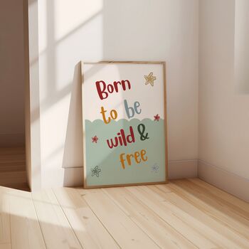 Personalised Safari Nursery Prints Set | Lion And Giraffe Wall Art, 4 of 6